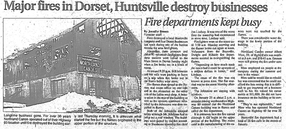 Northland Canoe Fire - Feb 2-1995 Huntsville Forester.jpg