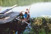 j j j in 1926 Kennebec Katahdin wooden canoe on Ely Lake.jpg